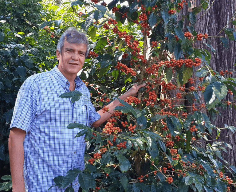 a man standing in front of a tree