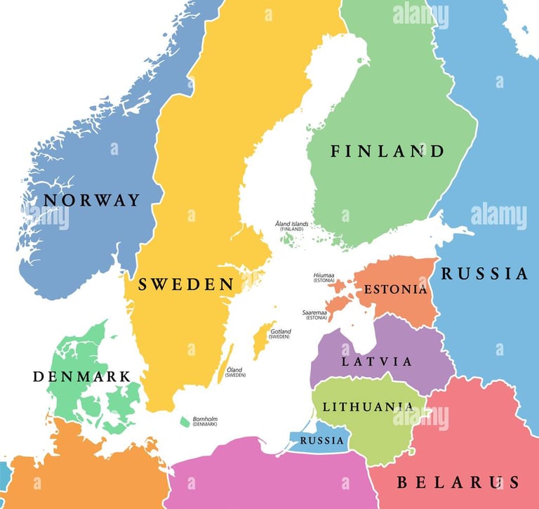 carte de la mer baltique