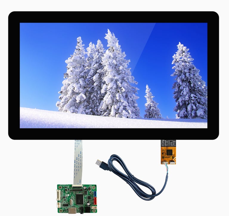 a computer monitor screen with a computer and a raspberry