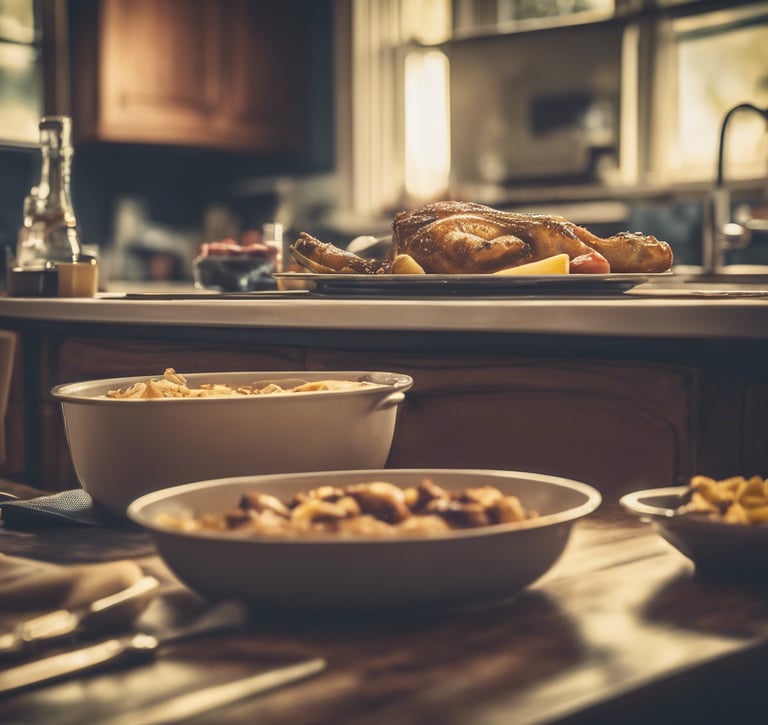 bread with sauce on black ceramic plate