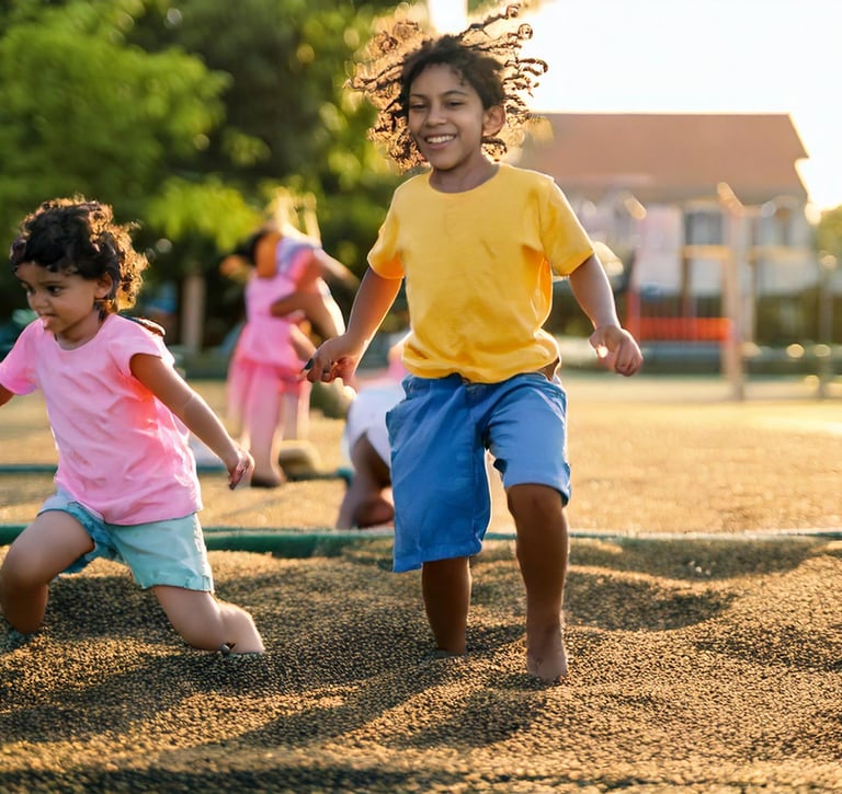 niños jugando en el parque