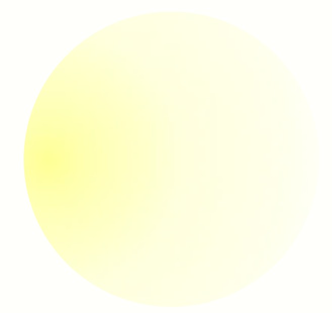 Kreis mit sonnig gelben Farbton im verlaufenden Stil von links nach rechts