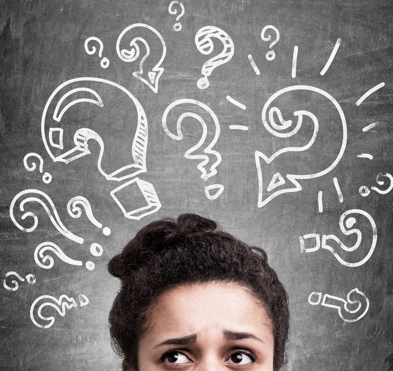 Person overcome by doubt - illustration of spiritual struggle and fear