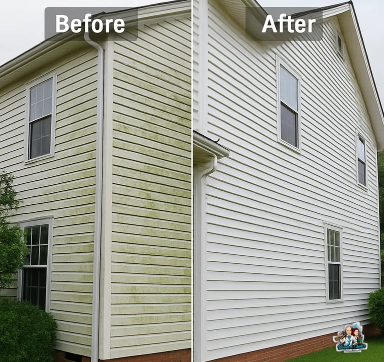 House wash by Bonnie and Clyde's Pressure Washing