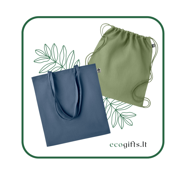 Tvarūs daugkartiniai krepšiai ir maišeliai su įmonės atributika | ecogifts.lt