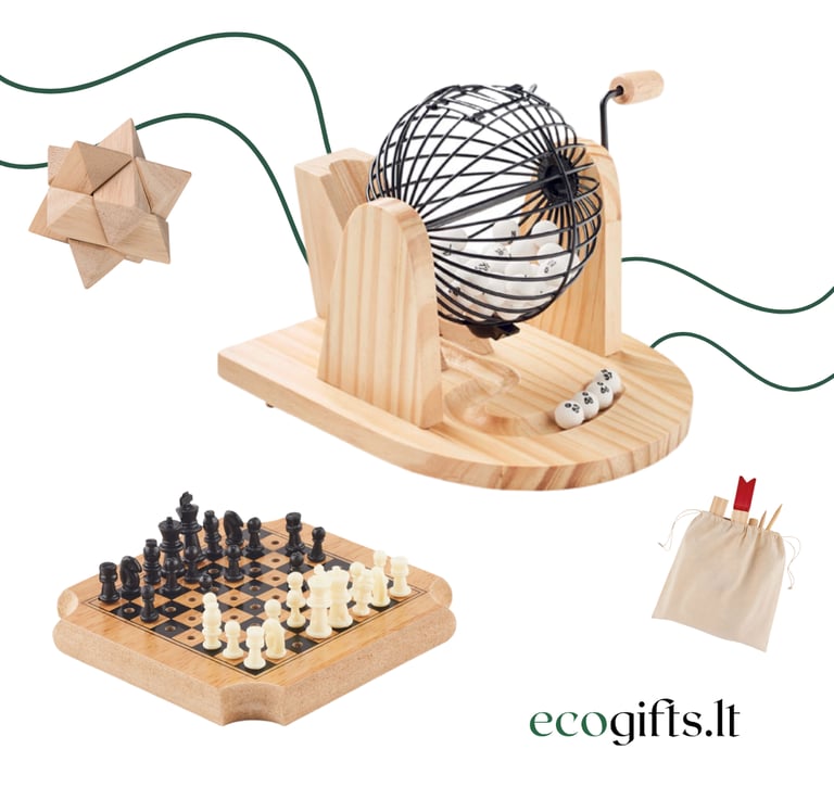 Tvarūs žaidimai, galvosūkiai su įmonės atributika | ecogifts.lt