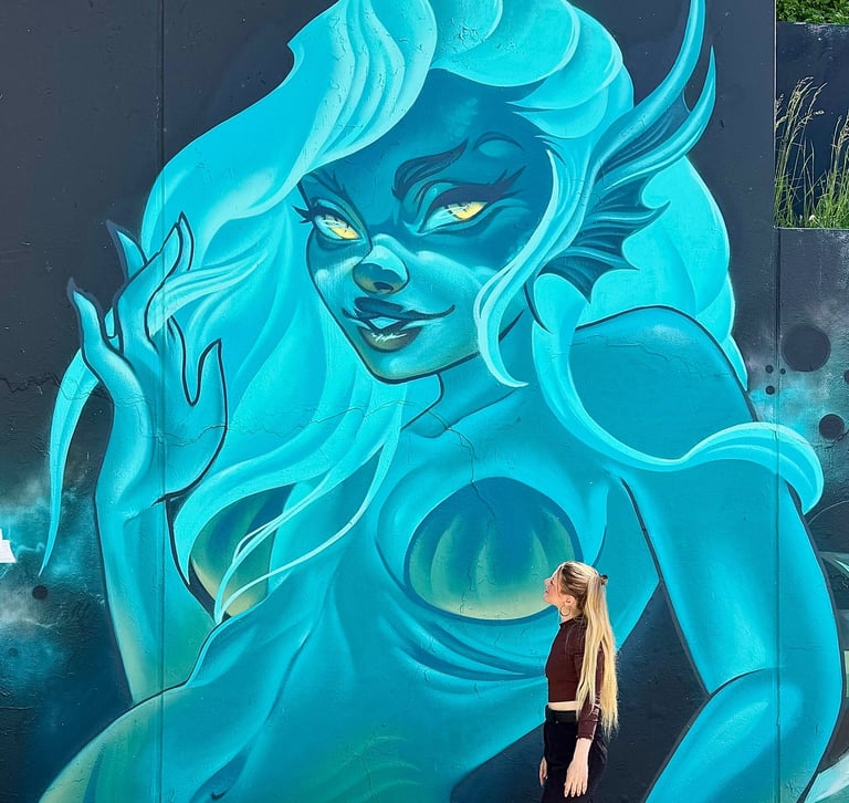 Spellbound Play - Mural in Duisburgo, muralism, street art, urban art by Ona Salvador