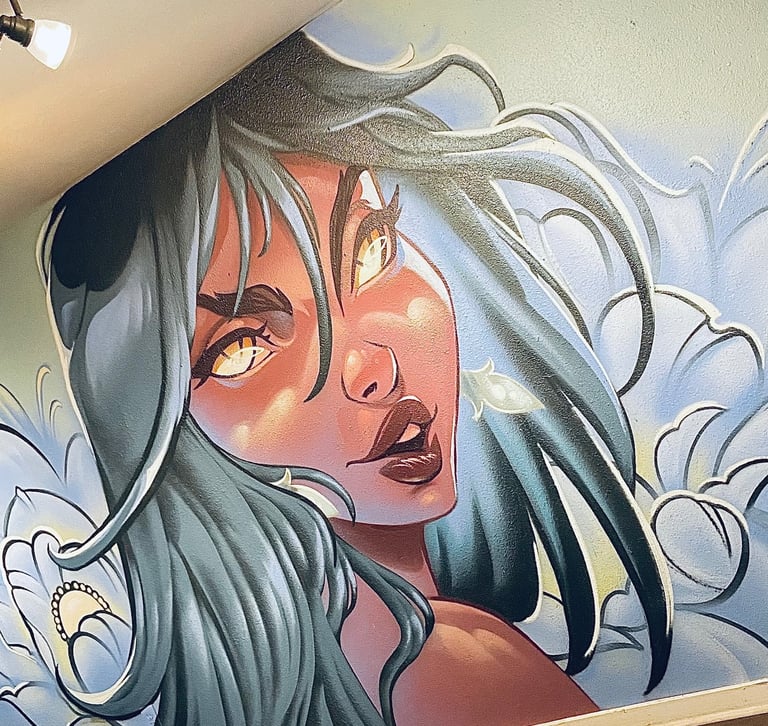 Feral - Mural in Texas, muralism, street art, urban art by Ona Salvador
