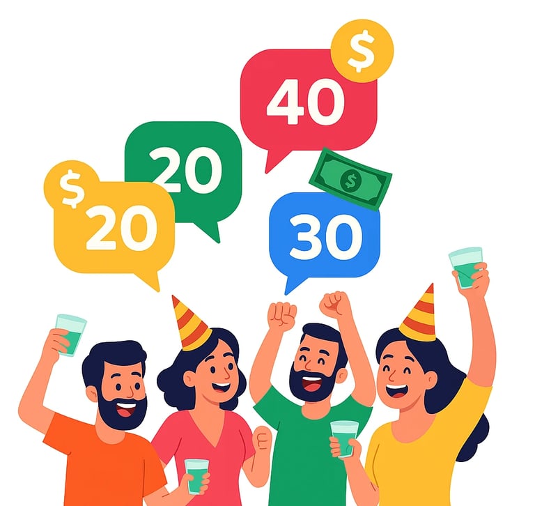 a group of people celebrating a birthday party