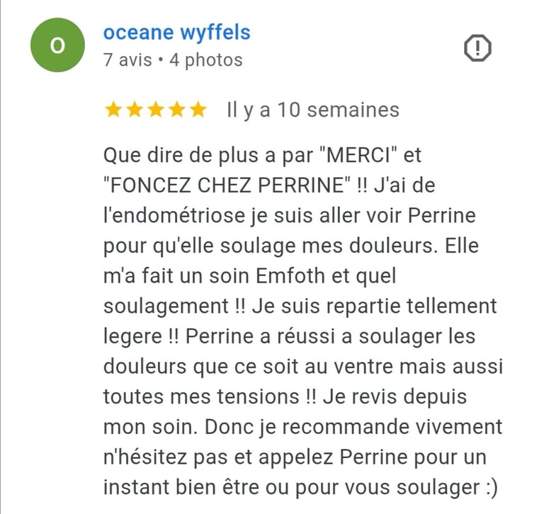 capture d'écran d'un avis google my business 5 étoiles