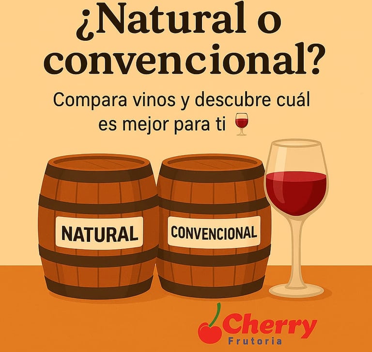 Barricas de vino natural vs convencional