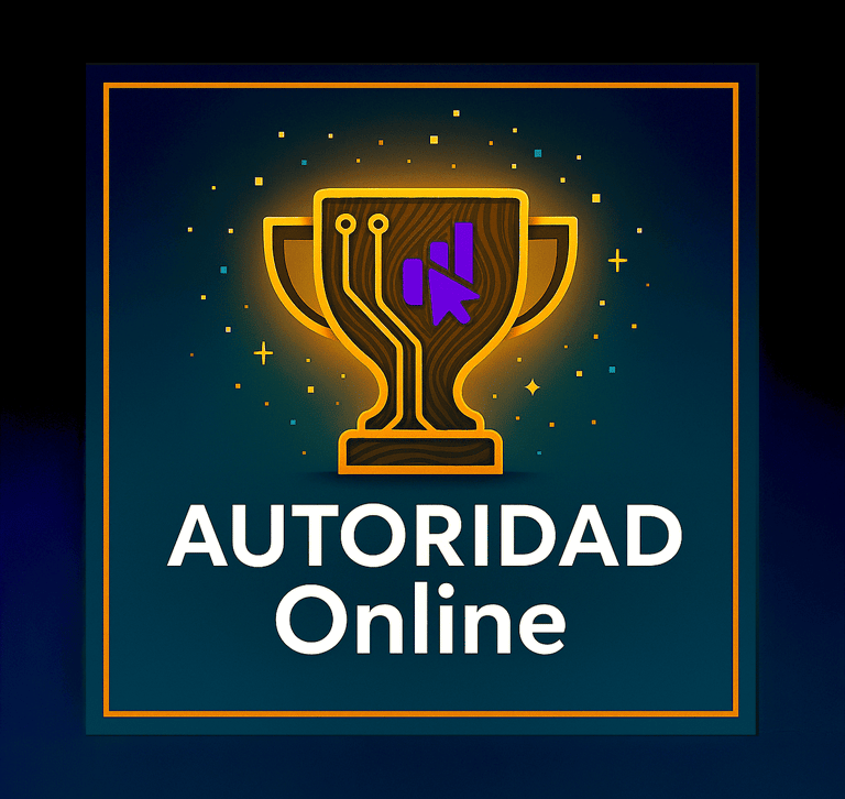 Trofeo dorado con circuitos y logo Egremy Digital, simboliza Autoridad Online para potenciar credibilidad digital.