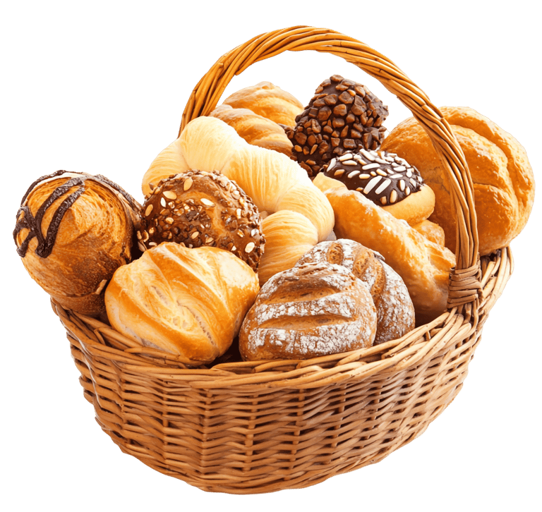 Een mand met brood