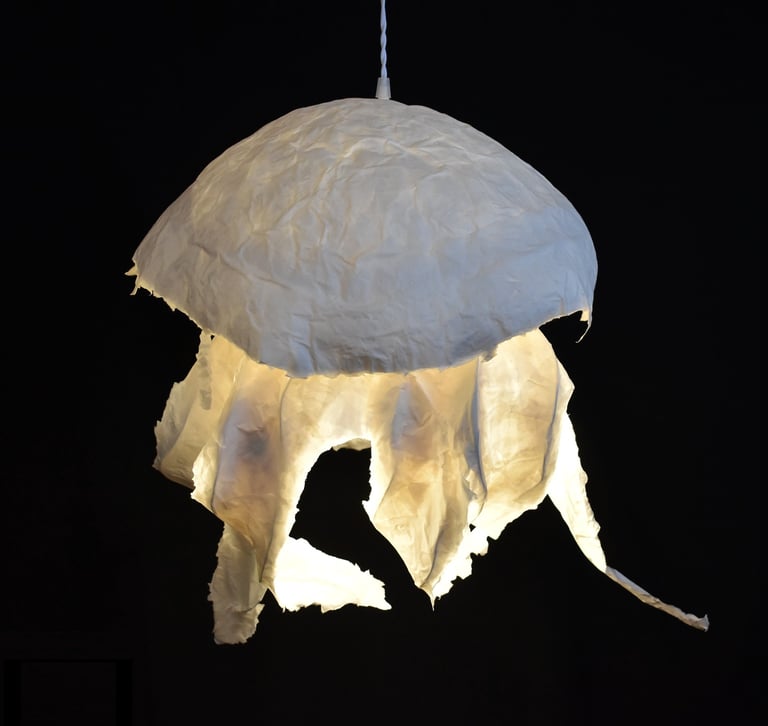 méduse géante sculpture lumineuse