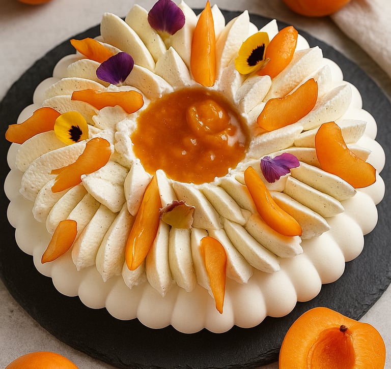 pavlova abricot romarin