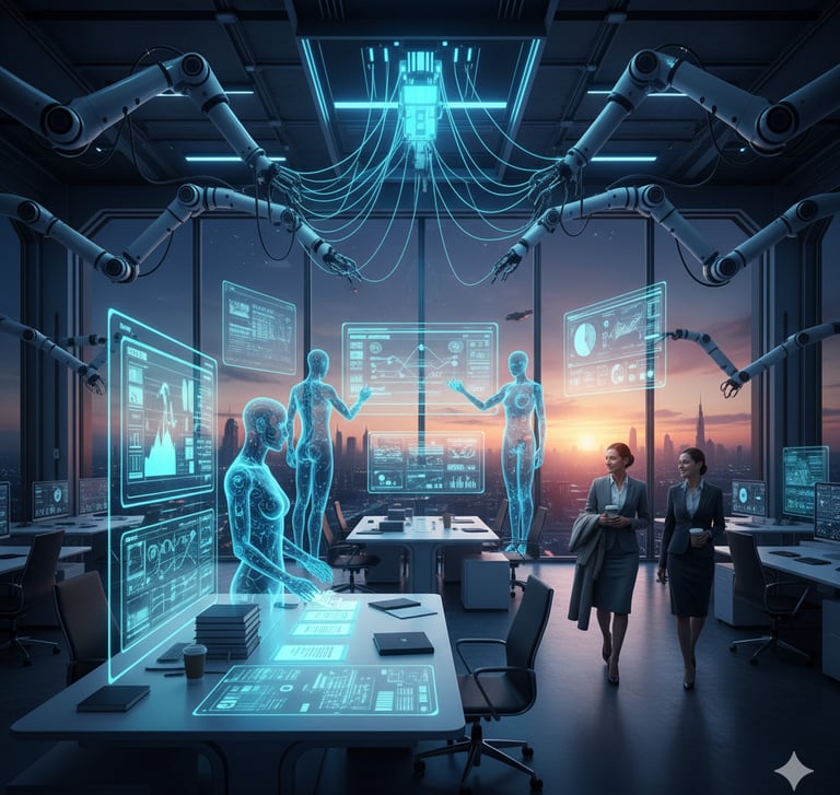 AI workflow automation completing tasks overnight while humans rest.