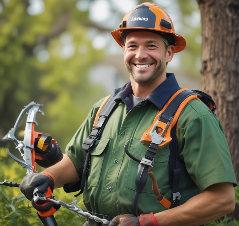 A friendly team member ready to assist with tree services.