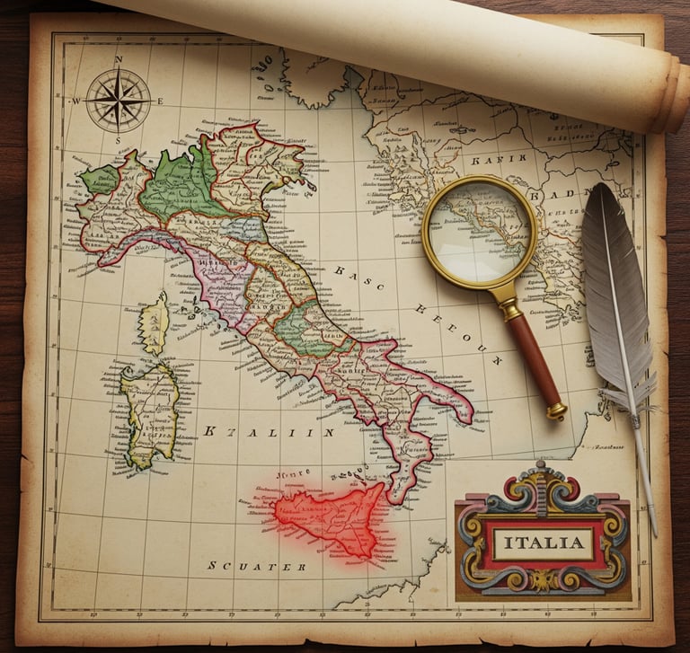 Map of Italy to show where Sicily is located.