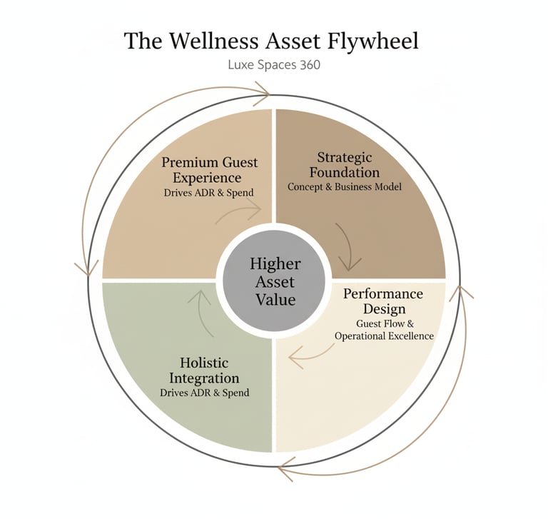 diagram: the wellness asset flywheel