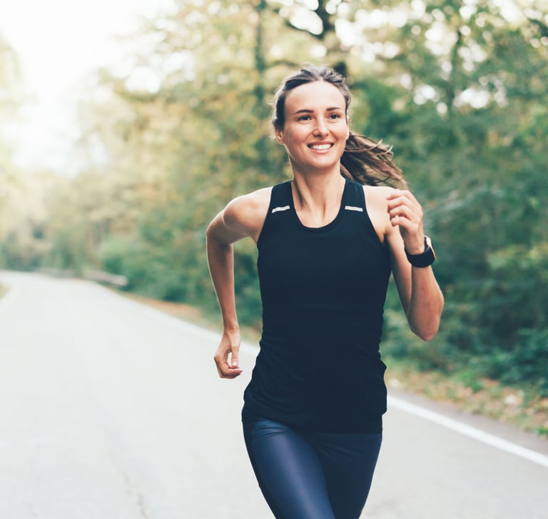 woman jogging