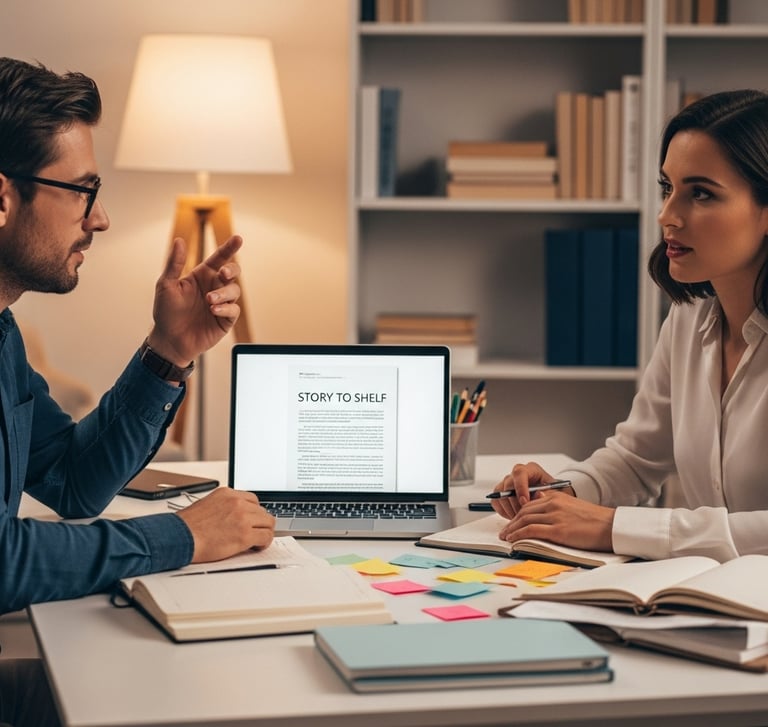 Expert Ghostwriter guiding client on Publication of Non-Fiction book