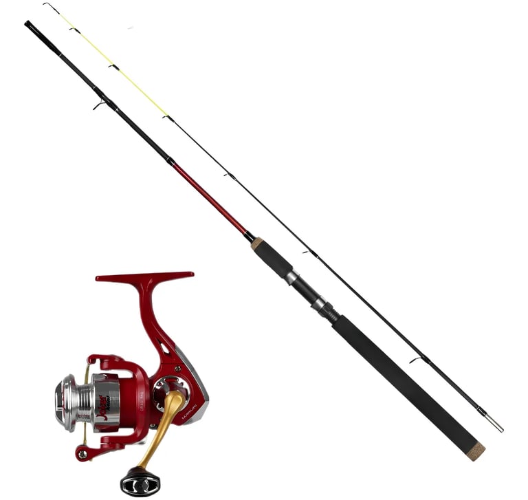 mini molinete joker vermelho e vara adventure kit mais barato pesca ultra leve.