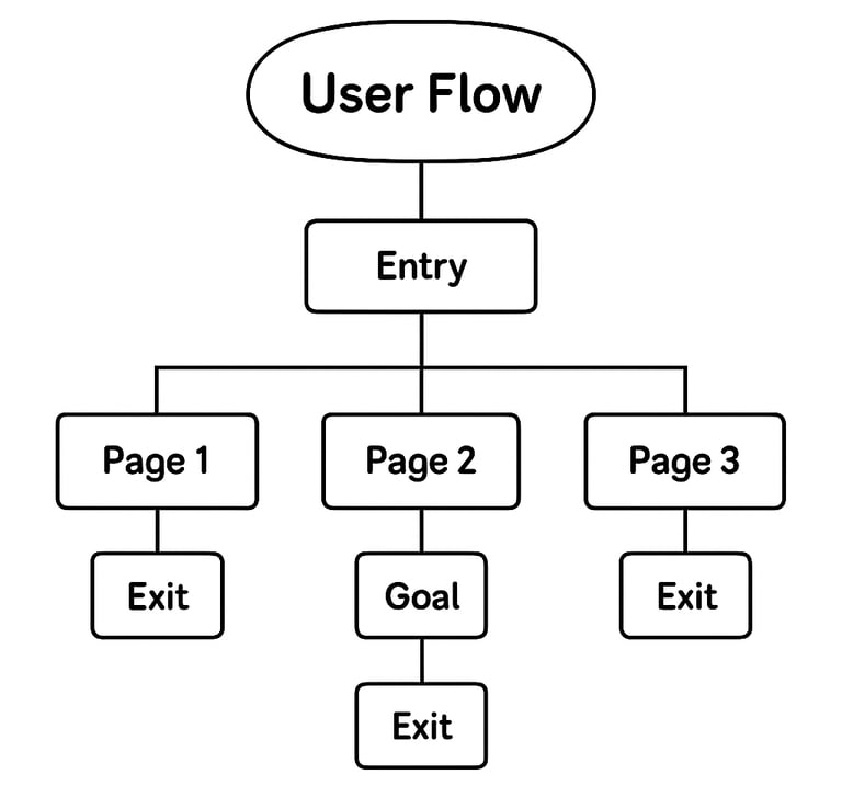 Diagram of a user flow