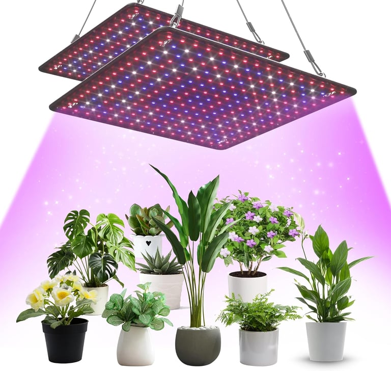 Uallhome 2 Pack LED Grow Light Panel 200W Lamp