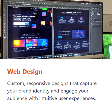 a monitor with designs displayed on, with words below