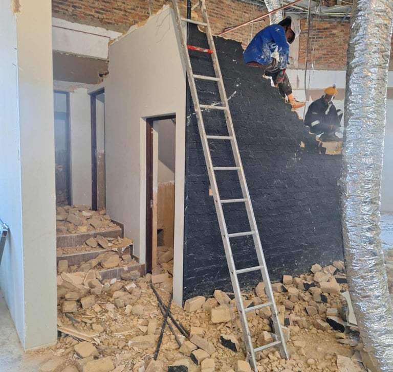 Structural wall removal during home upgrade in Randburg
