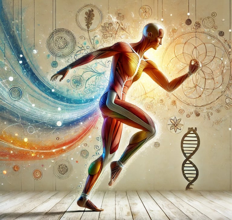 Le corps qui représente les muscles, la santé la vie et la kinesiologie