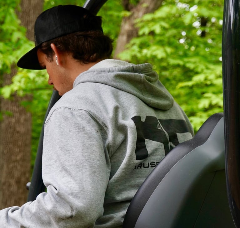 Patrick Kruse operating Kubota excavator