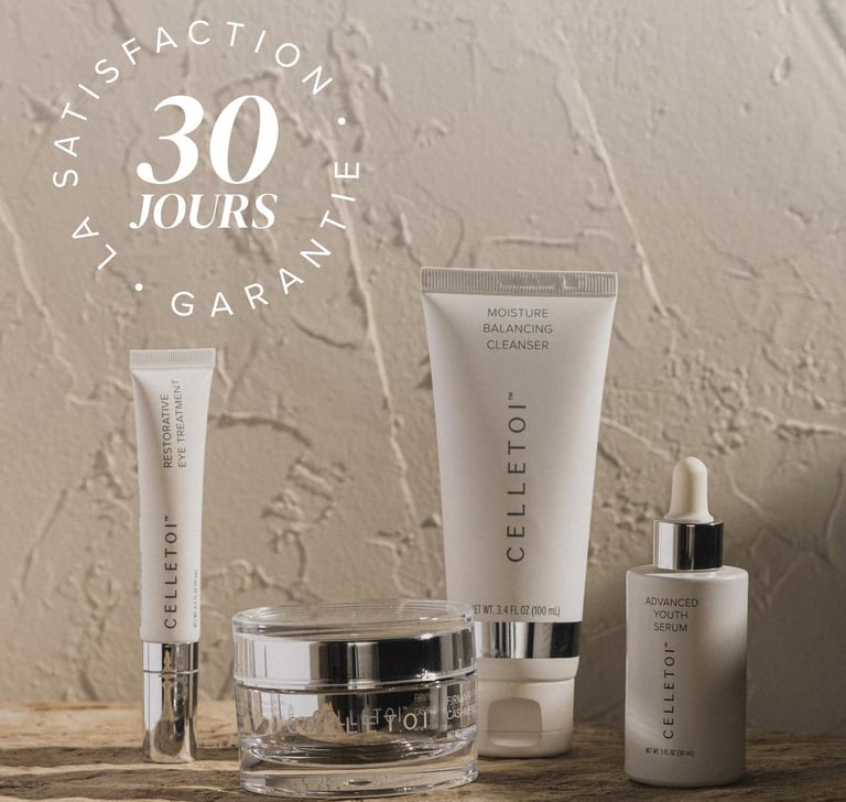 a number of beauty products on a table