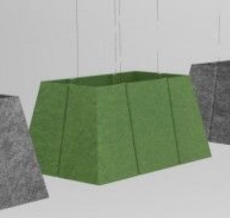 acoustic panel transformed to l;ampshade