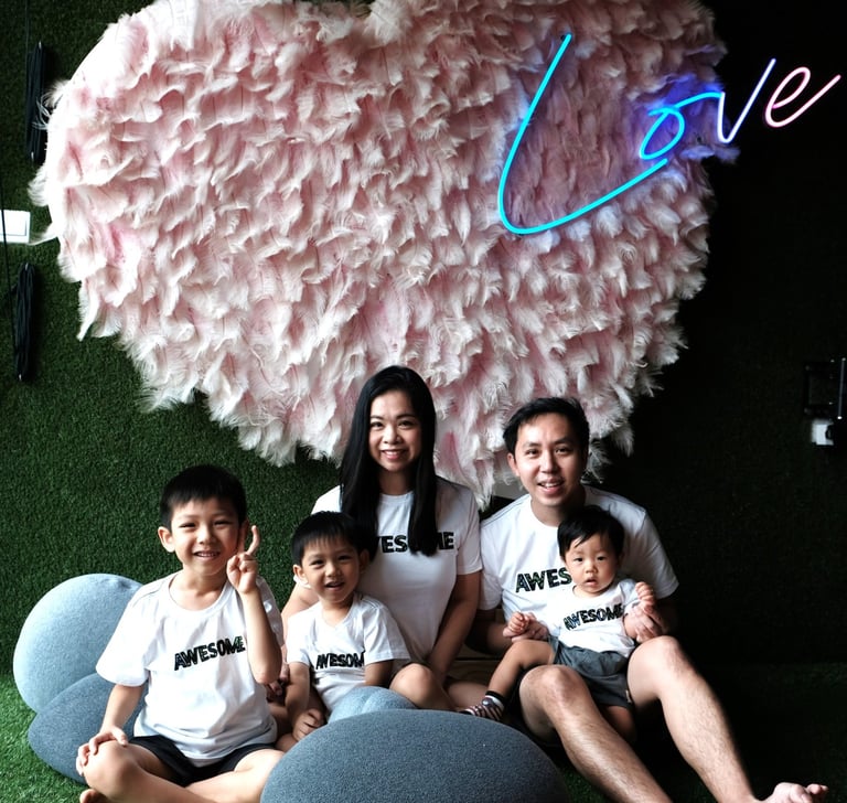 Thriving Kids Club Founder Mrs Serene Wee and family