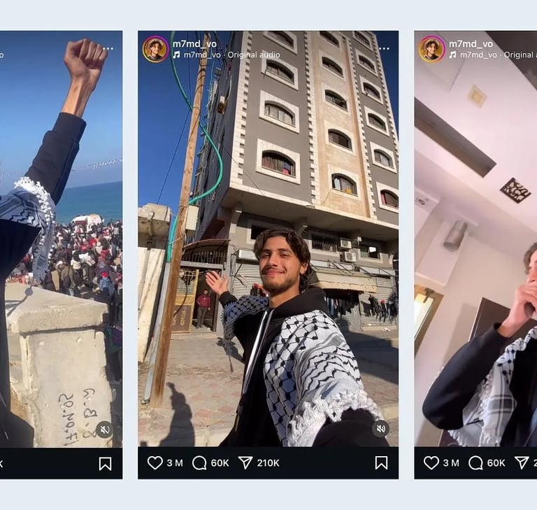 Artikel Roland van Erven over vlogger in de Gazastrook