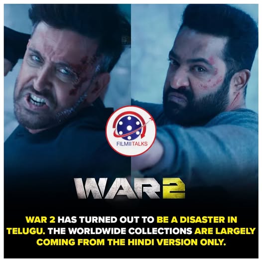 War 2 Telugu Box Office Crash, Earn only from Hindi version