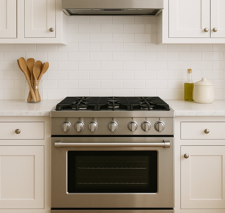 gas oven in a kitchen