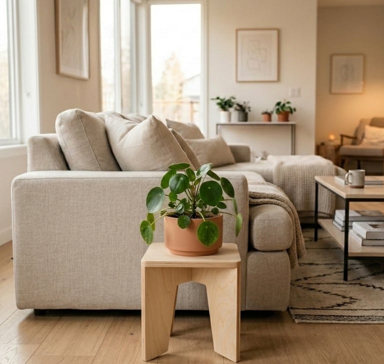 "Wooden Stool - Side Table - Plywood Minimalist Wooden.