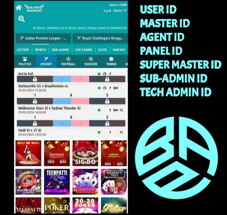 Silverbook247 Betting ID: Master और Admin ID के साथ शुरू करें अपना विश्वसनीय व्यापार