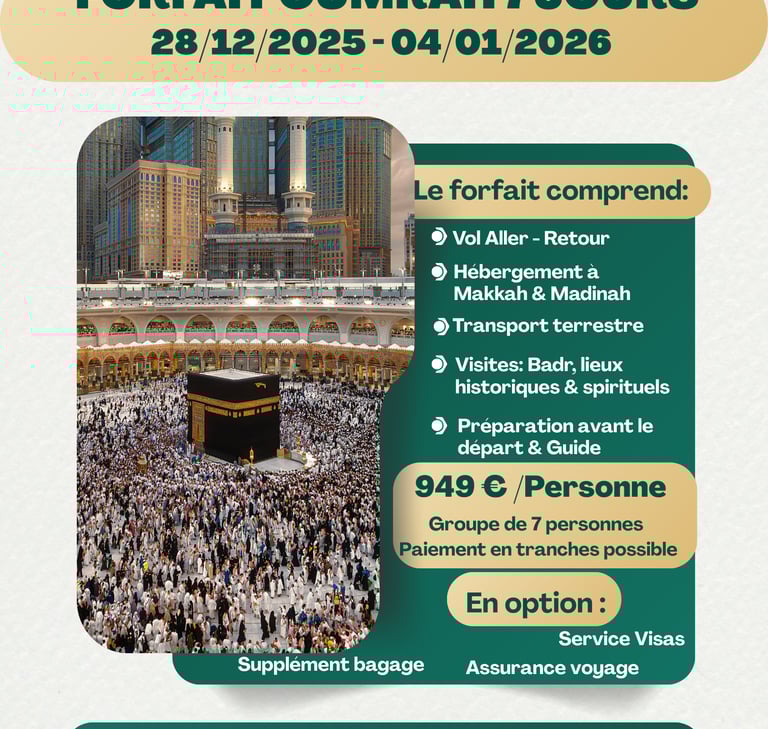 Formulaire d'enregistrement des pélérins pour la Oumrah