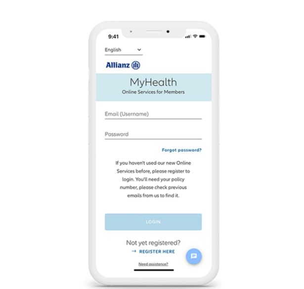 a phone screen showing an insurance health app