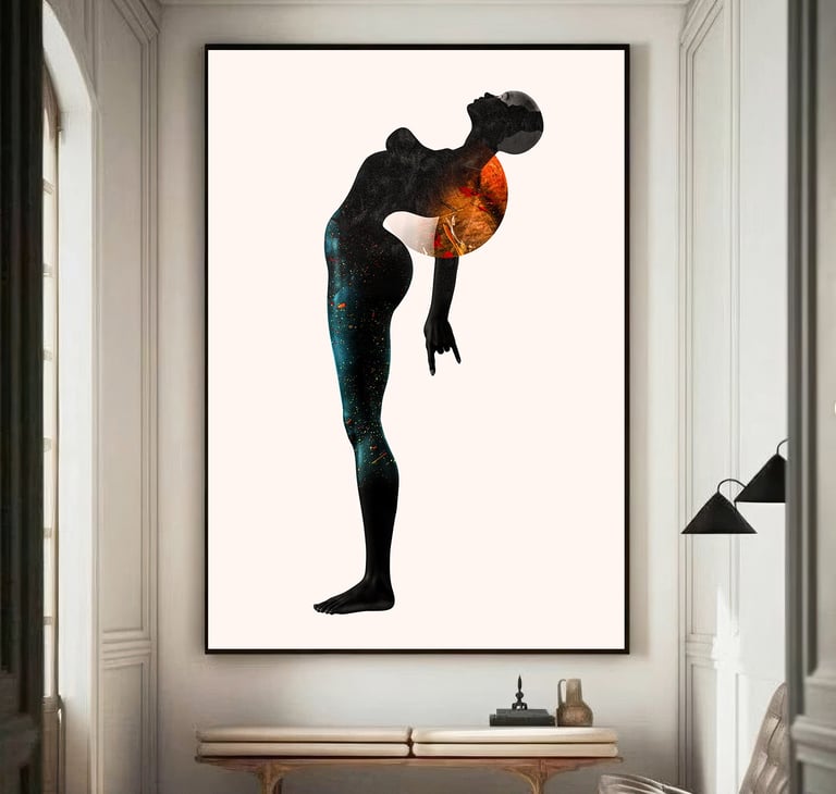 Abstract African woman art