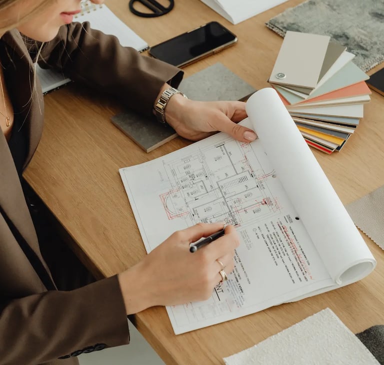 Plan d'architecture d'intérieur pour étude de potentiel