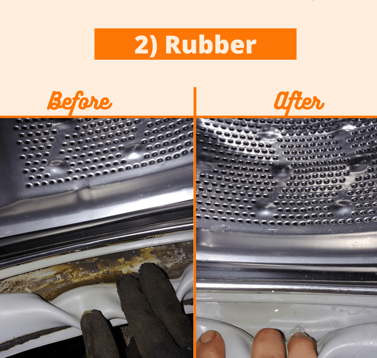 washing machine rubber cleaning