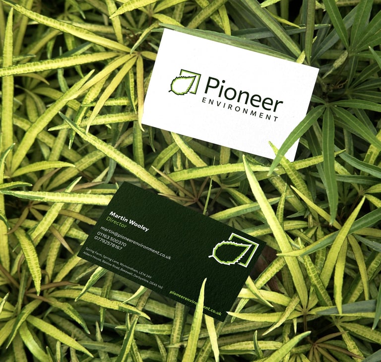 Branded business cards for pioneer environment