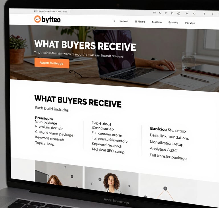 A sleek starter website homepage showcasing clear navigation and monetization features.