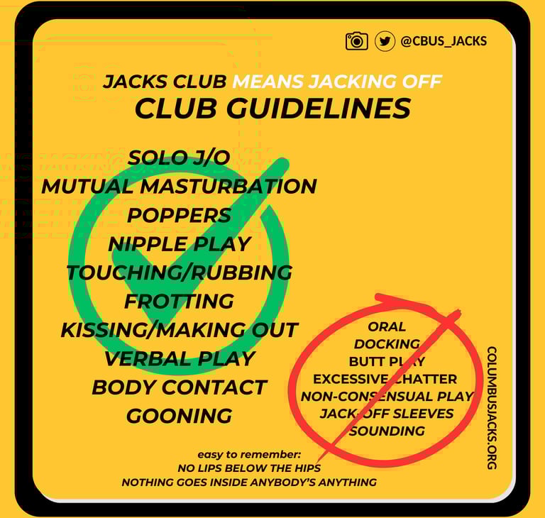 A graphic explaining Columbus Jacks guidelines