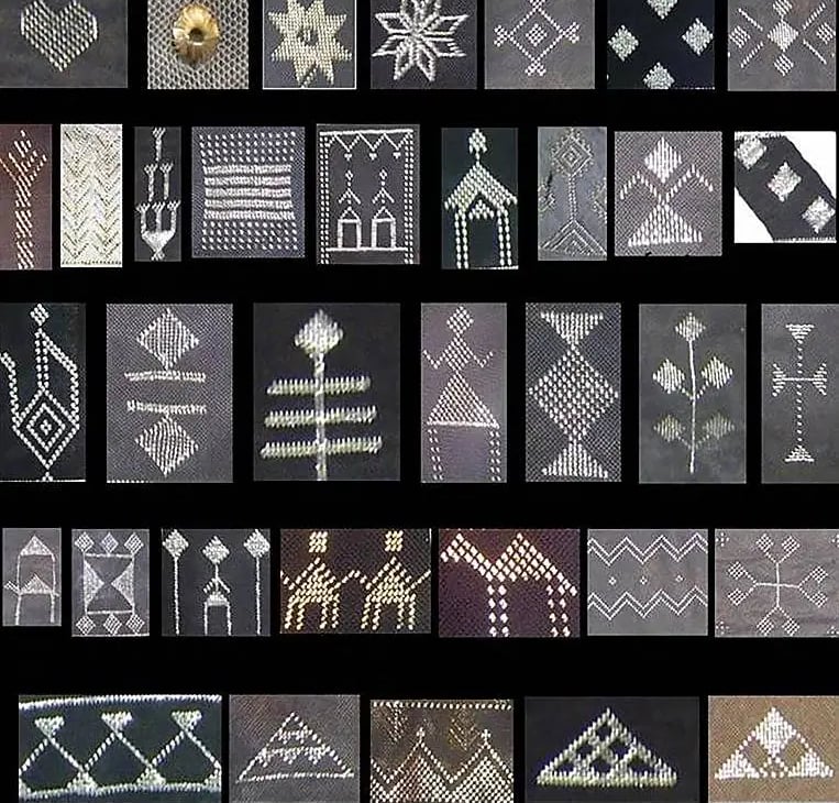 Assuit Tulle-bi-telli  Tally embroidery symbols