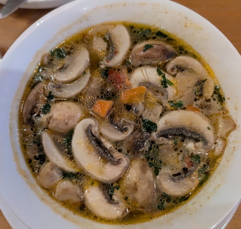 mushroom soup from Gala in Kutaisi Georgia 